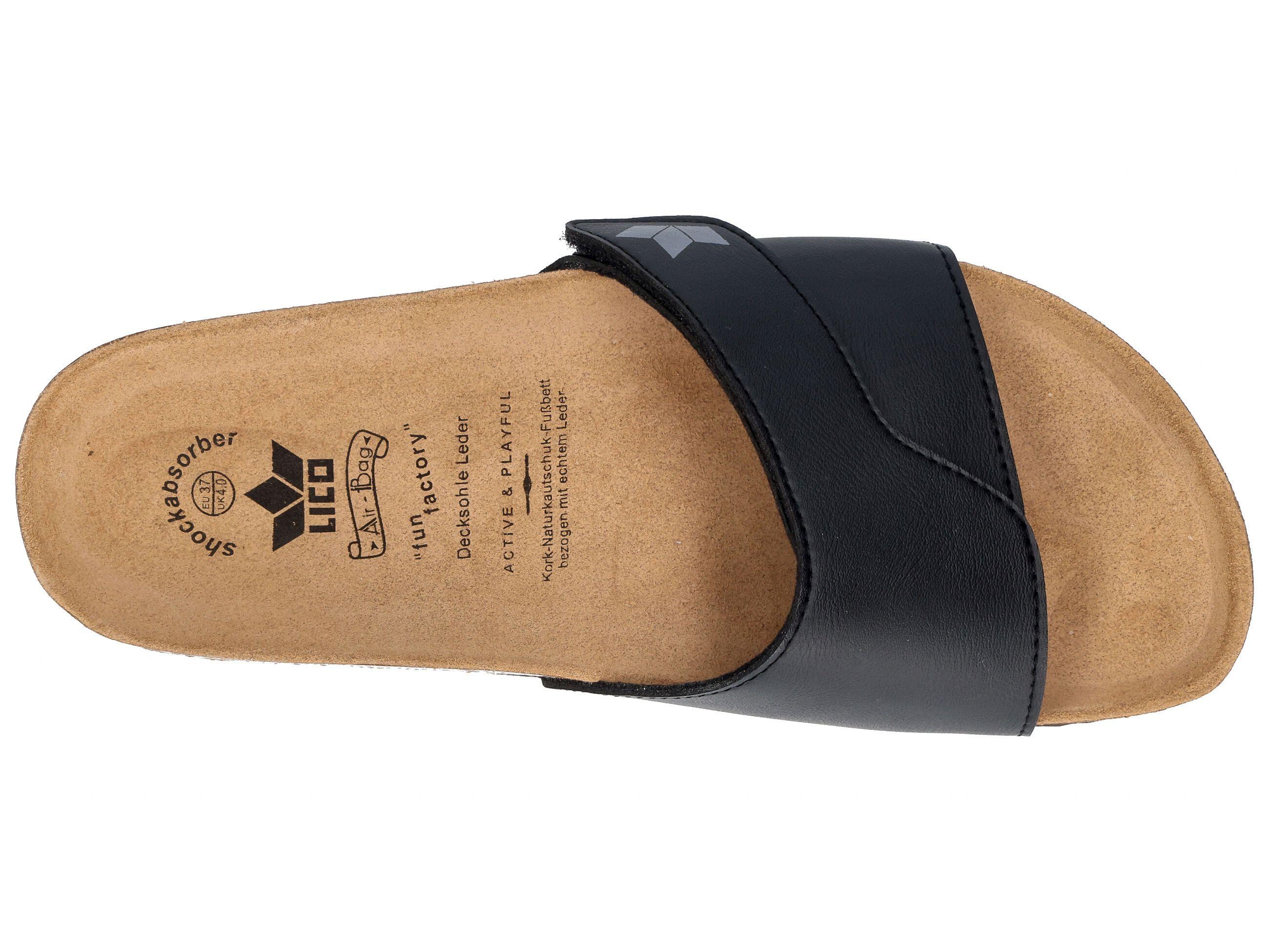 Pantolette Damen Klettverschluss LICO Bioline Clea 5/6