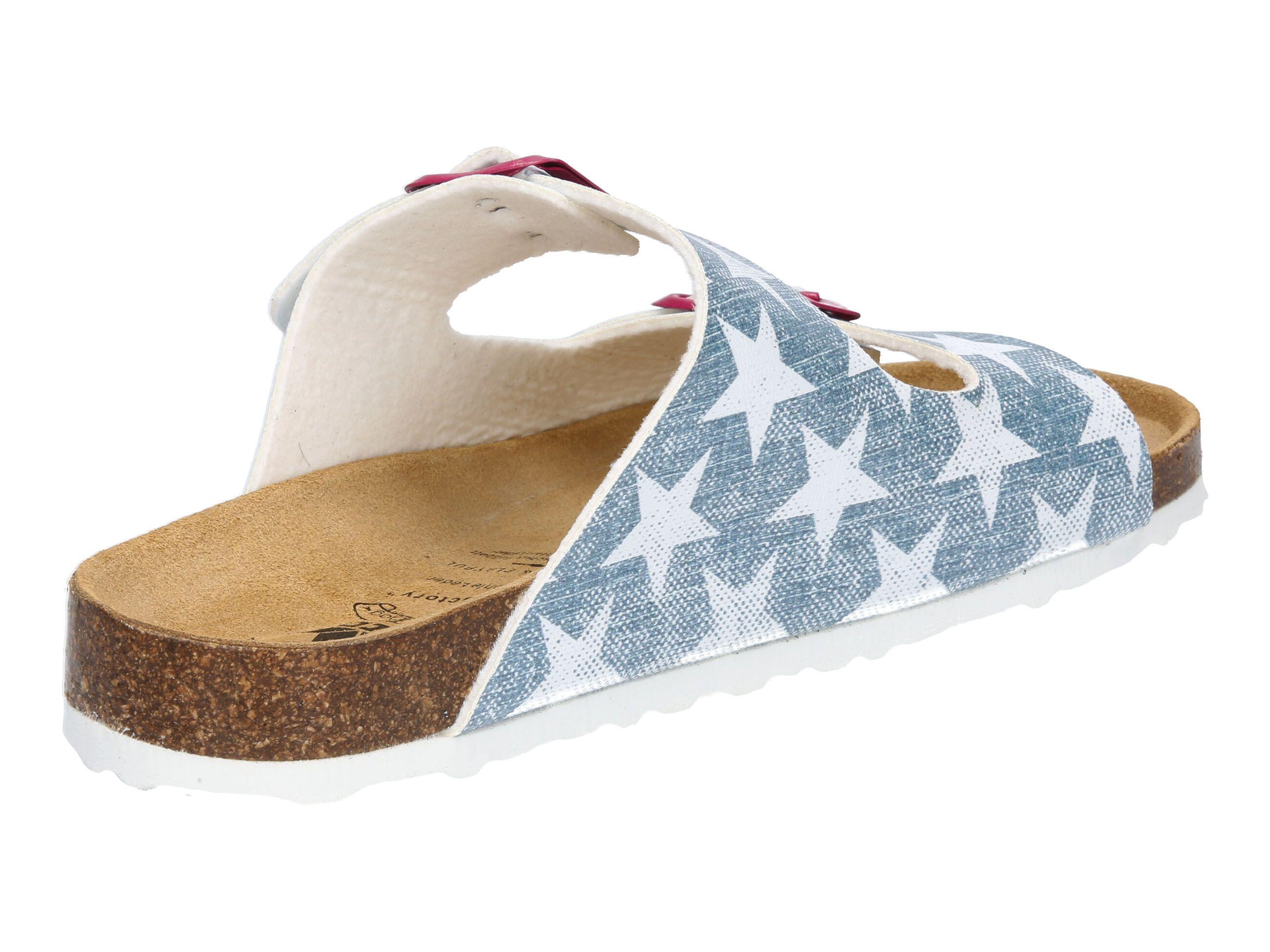 Pantolette Damen Schnallen LICO Bioline Platino 4/6