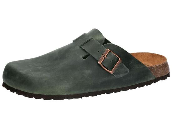 Pantolette Herren Schnallen LICO Bioline Clog Leather