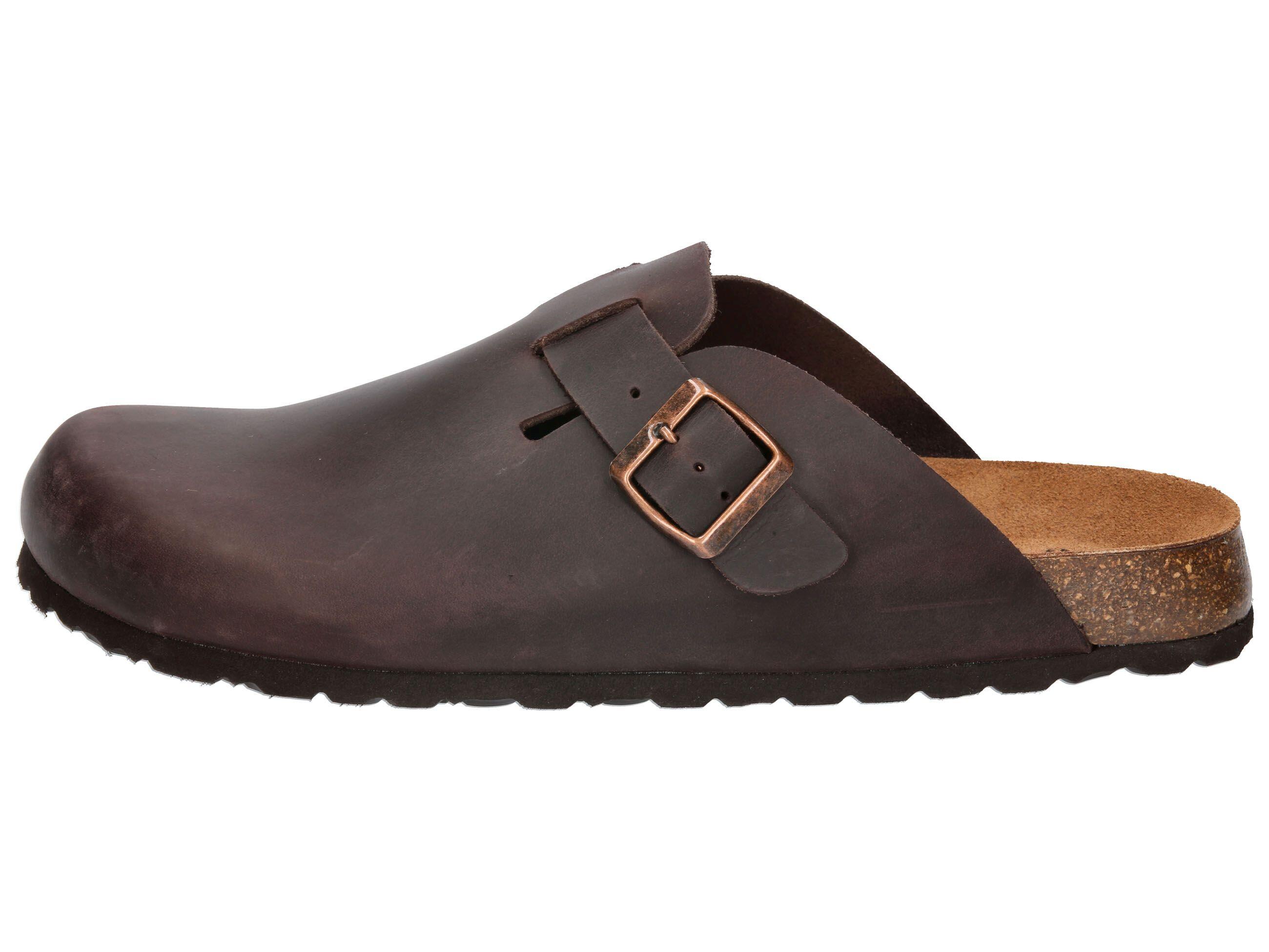 Pantolette Herren Schnallen LICO Bioline Clog Leather 2/6