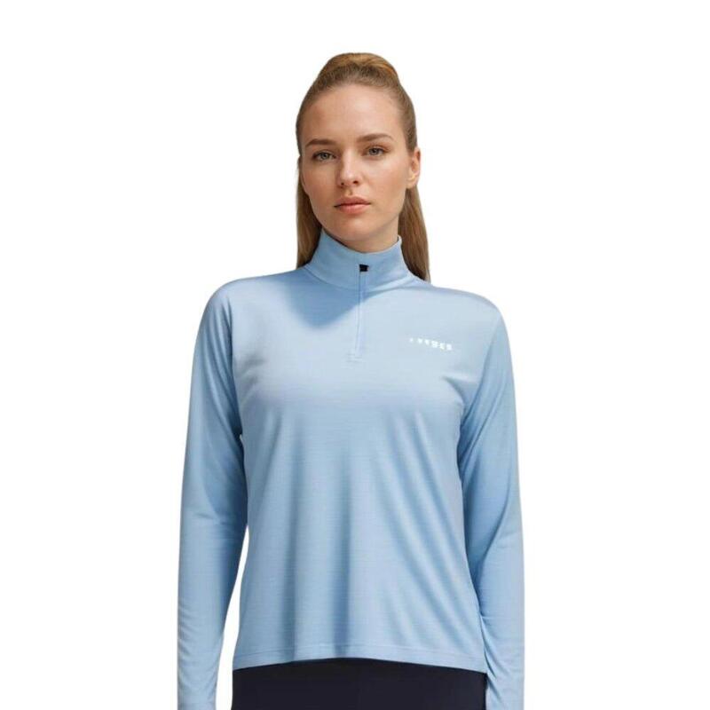 T-shirt femme 100% laine de mérinos manches longues - Bjork 210 Zip