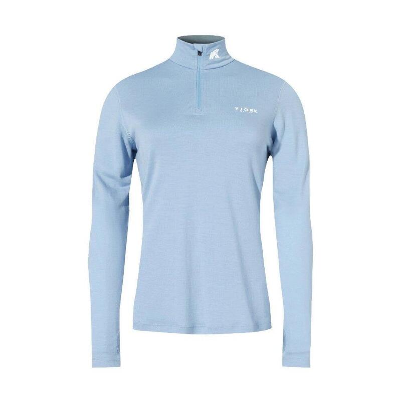 T-shirt femme 100% laine de mérinos manches longues - Bjork 210 Zip