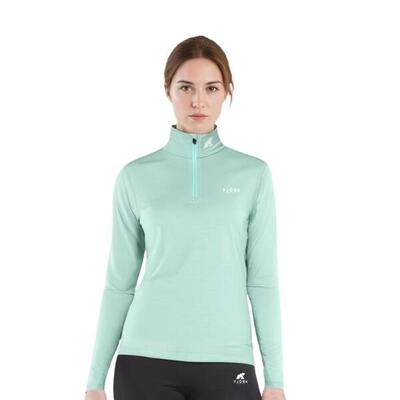LangärLSiges Damen-T-Shirt aus 100 % Merinowolle – Björk 210 Zip