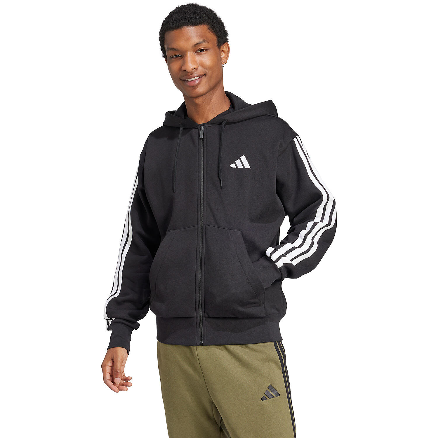 Adidas Essentials 3-Stripes Pullover schwarz/weiß 2/7