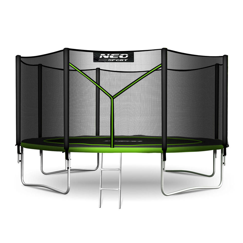 Trampolina ogrodowa z siatką zewnętrzną Neo-Sport 374cm 12ft