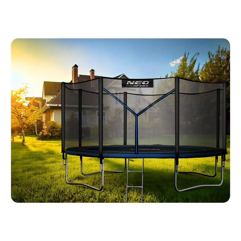 Trampolina ogrodowa z siatką zewnętrzną Neo-Sport 374cm 12ft