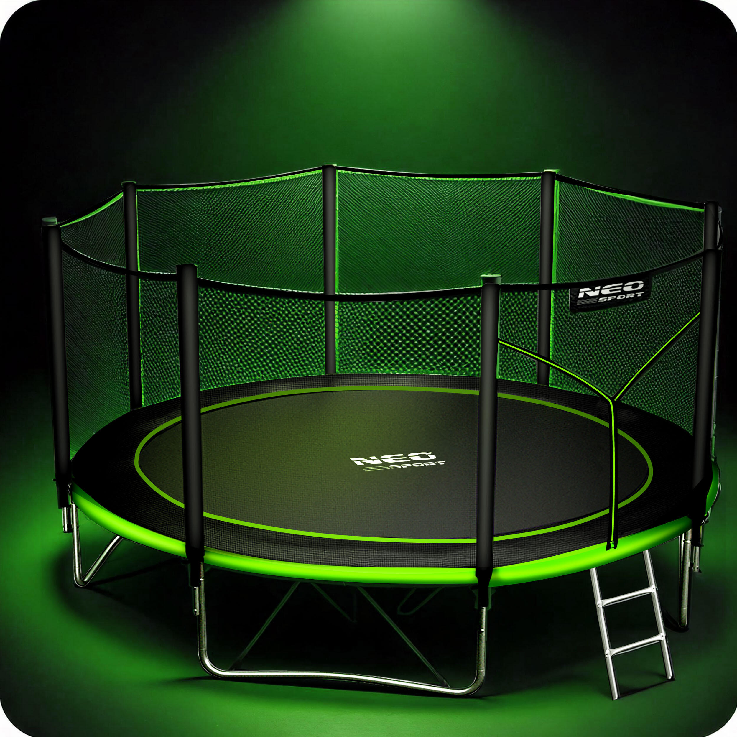 Trampolina ogrodowa z siatką zewnętrzną Neo-Sport 404cm 13ft 4/7