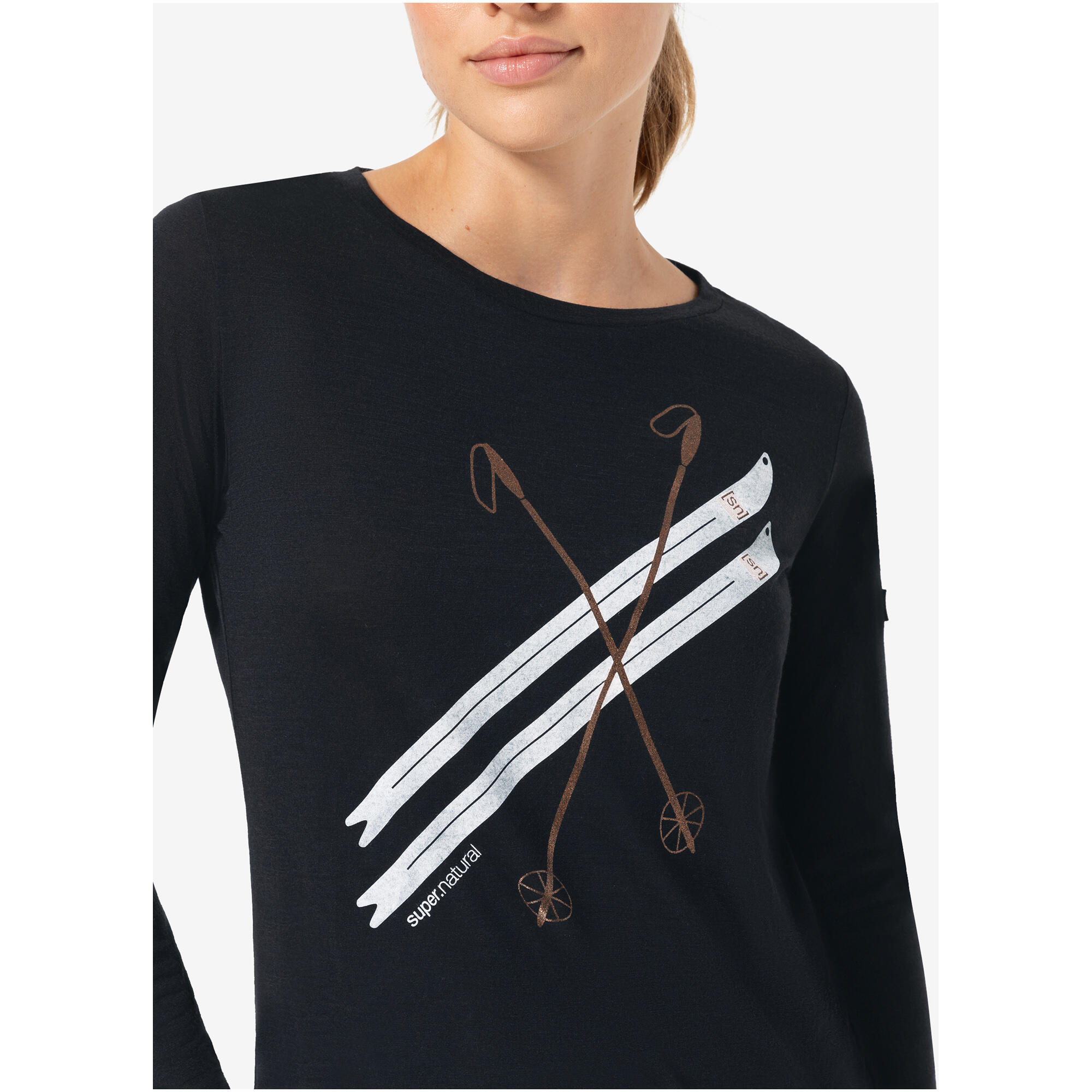 Koszulka z długim rękawem damska SUPER.NATURAL W Kryssede Ski 2/4