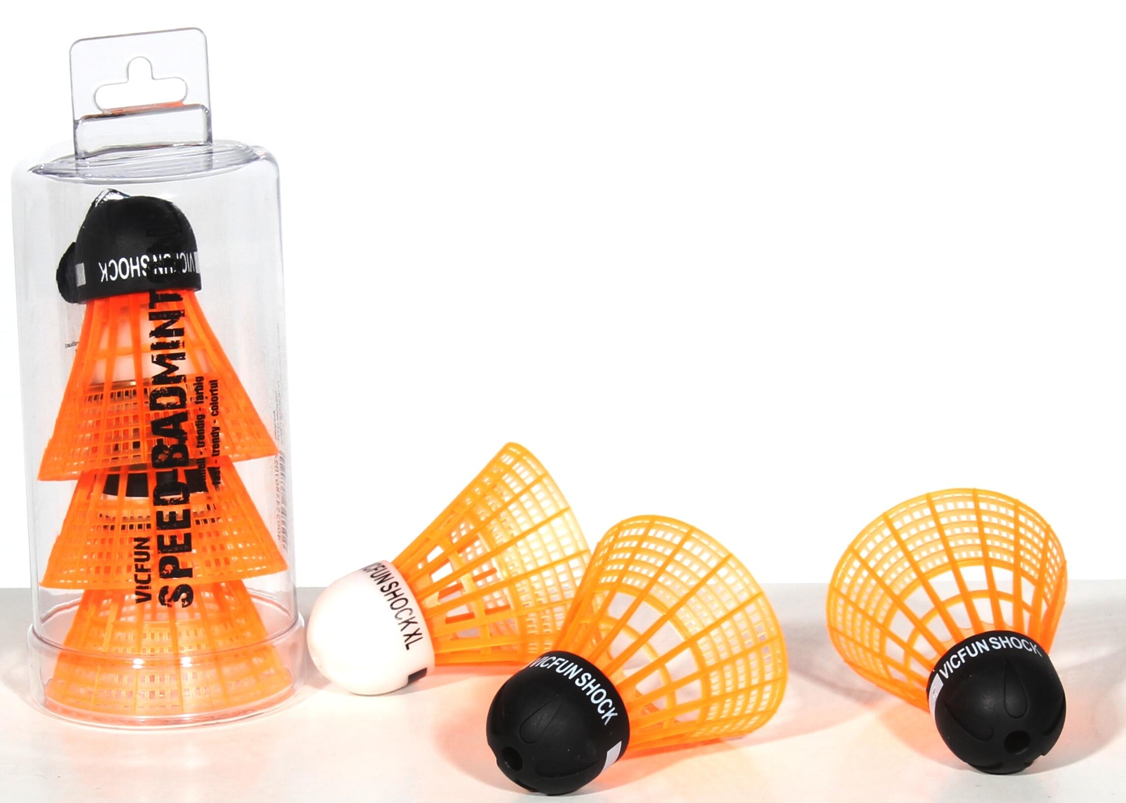 VICFUN Vicfun 3 Speed Badmintonbälle Shock Tube Orange