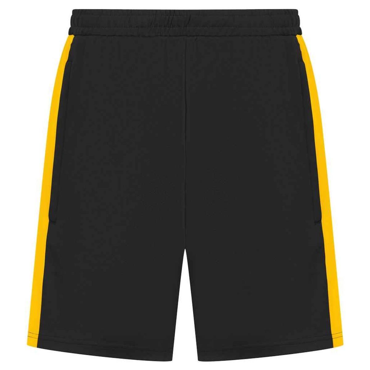 FINDEN & HALES Mens Knitted Shorts (Black/Gold)