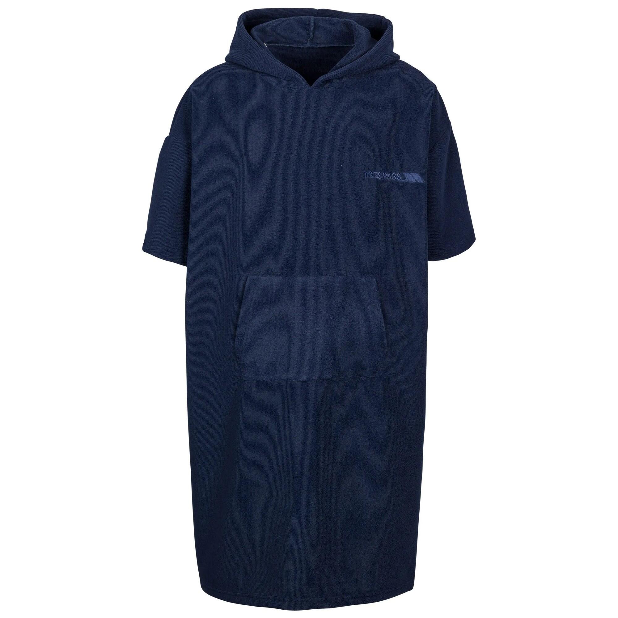 Poncho met capuchon voor volwassenen (Marine) 1/3