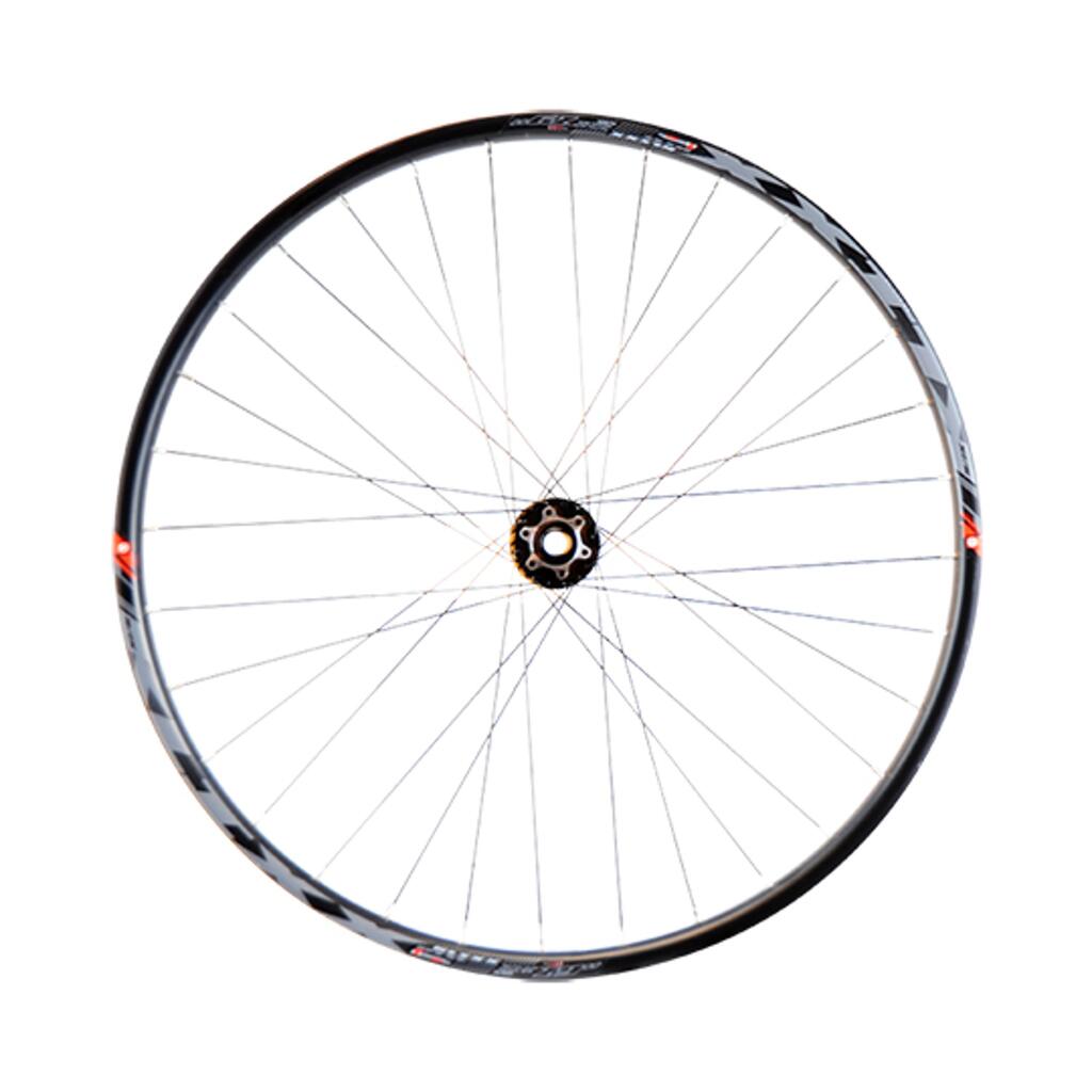 Front bike wheel rim hub disc 6 holes through axle Velox Klixx Tubeless ready