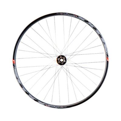 Voorwiel van de fiets velg naaf schijf 6 gaten as doorlopende velox klixx tubele