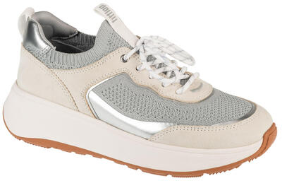 Sneakers Fitflop Modell Mode Dude Kint Flatform Sli Farbe Grau