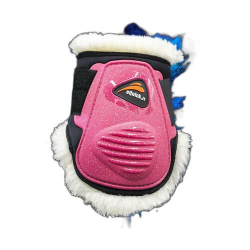Equick - Protège-boulets Pour Cheval Arrière Equick Elight Unicorn Fluffy - Guêtres Cheval - Rose - 38 S - Decathlon