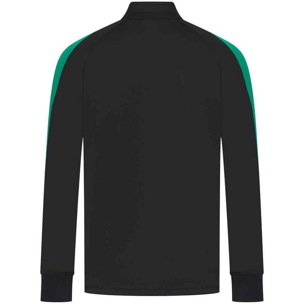 Mens Knitted Tracksuit Top (Black/Emerald) 2/2
