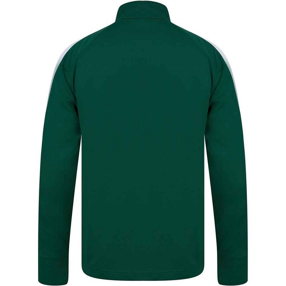 Strick Trainingsjacke Jungen Flaschengrün/Weiß 2/2