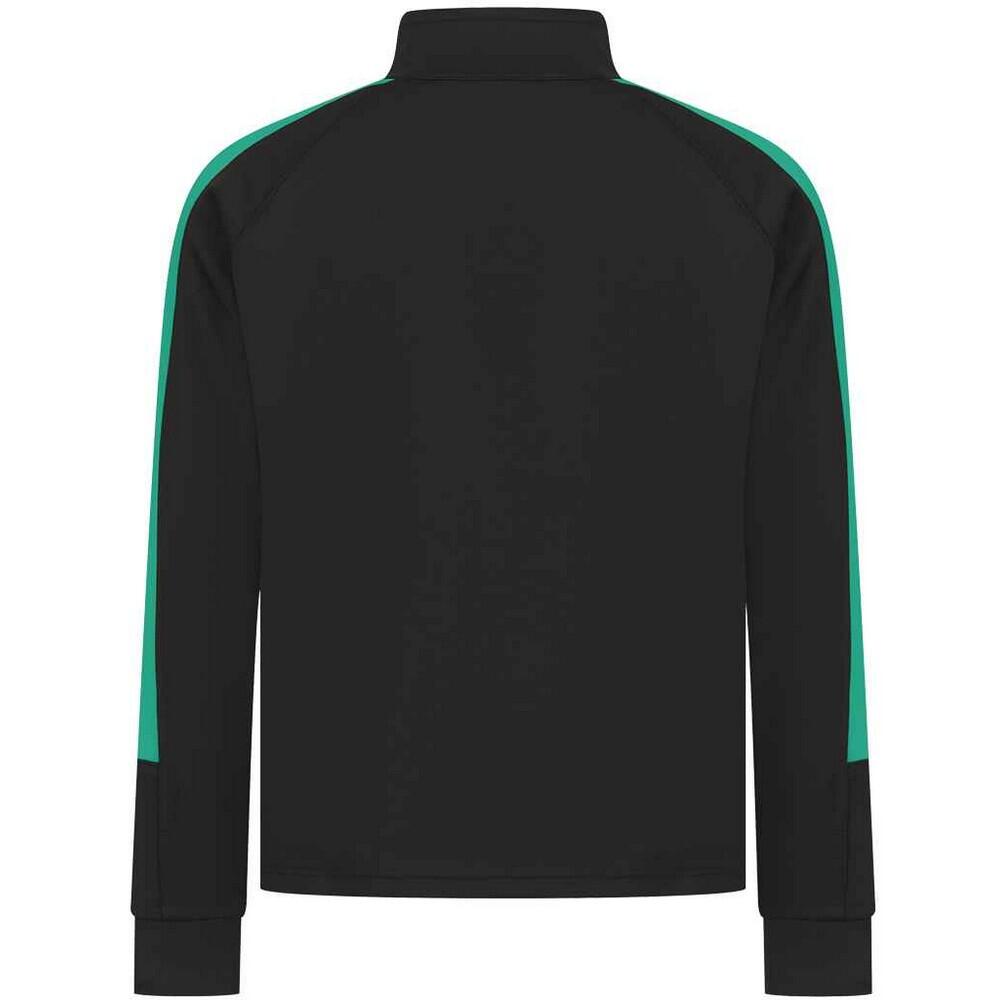 Strick Trainingsjacke Jungen Schwarz/Smaragd 2/2
