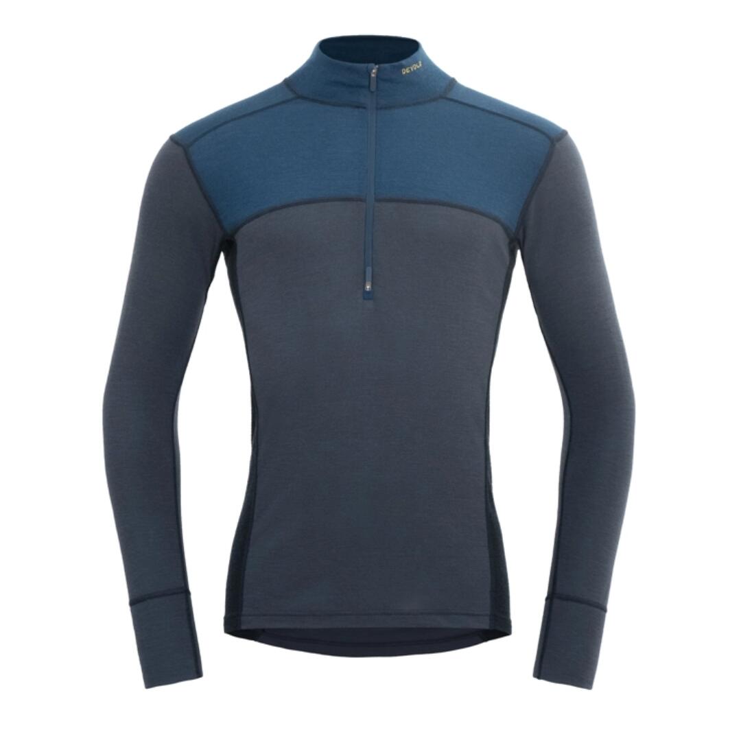 DEVOLD Funktionsshirt Lauparen Merino 190 Zip Neck Man flood-night-ink
