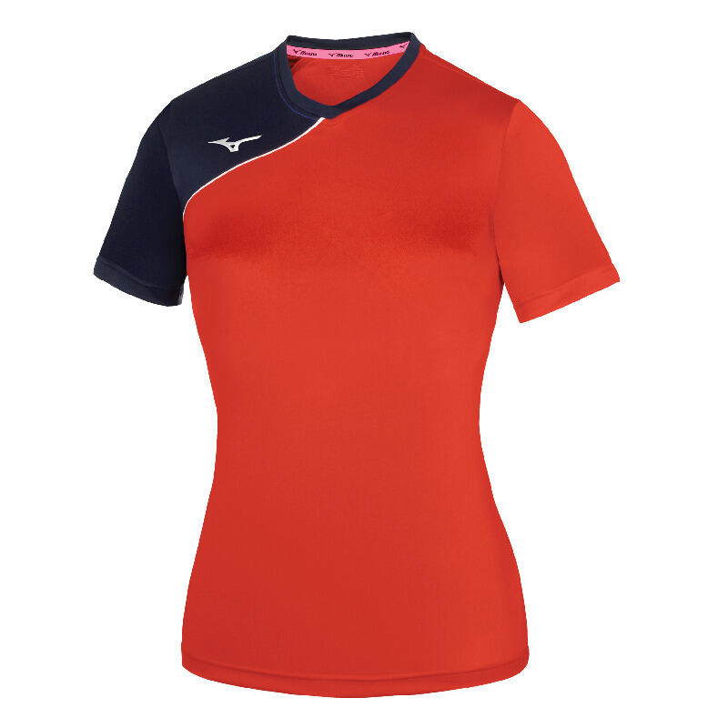 Mizuno - Maillot Femme Mizuno Team Trad Soukyu - Maillot Manches Courtes - Bleu|rouge - 56 3xl - Decathlon