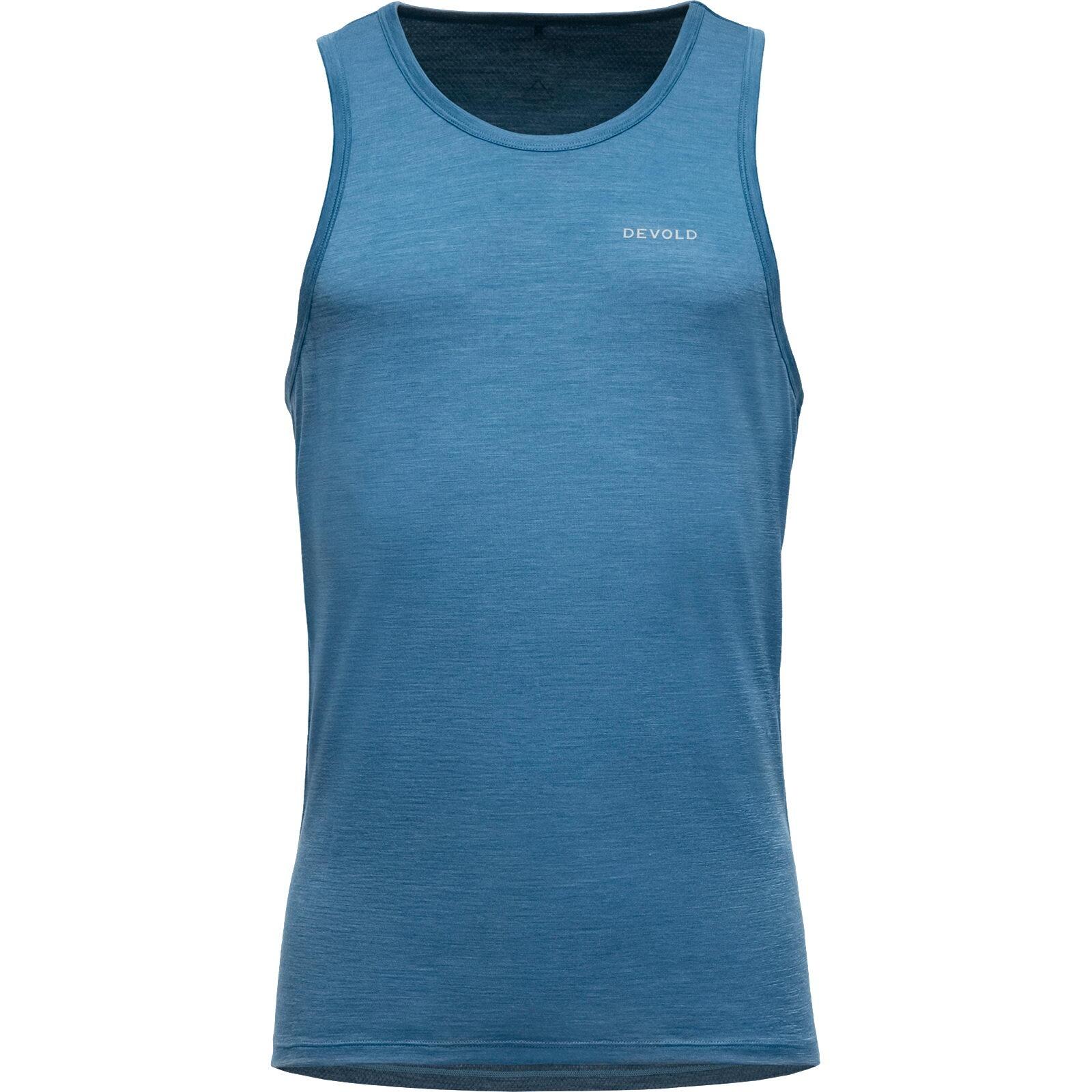 DEVOLD Trägershirt Running Merino 130 Singlet Man blue