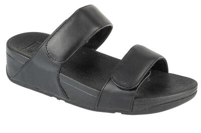 Fitflop fitflop lulu adjustable leather slides geheel zwart 42