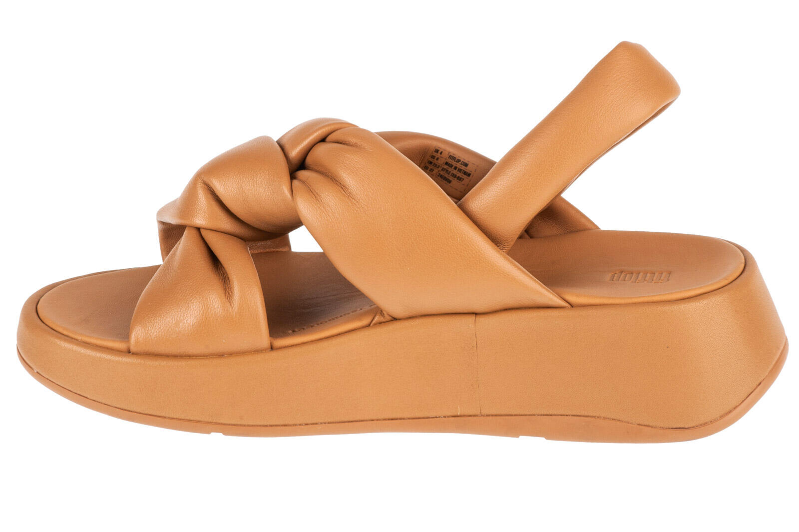 Sandales FitFlop F-Mode Knot en Cuir Souple, Bride en B et Plateforme Plate 2/7