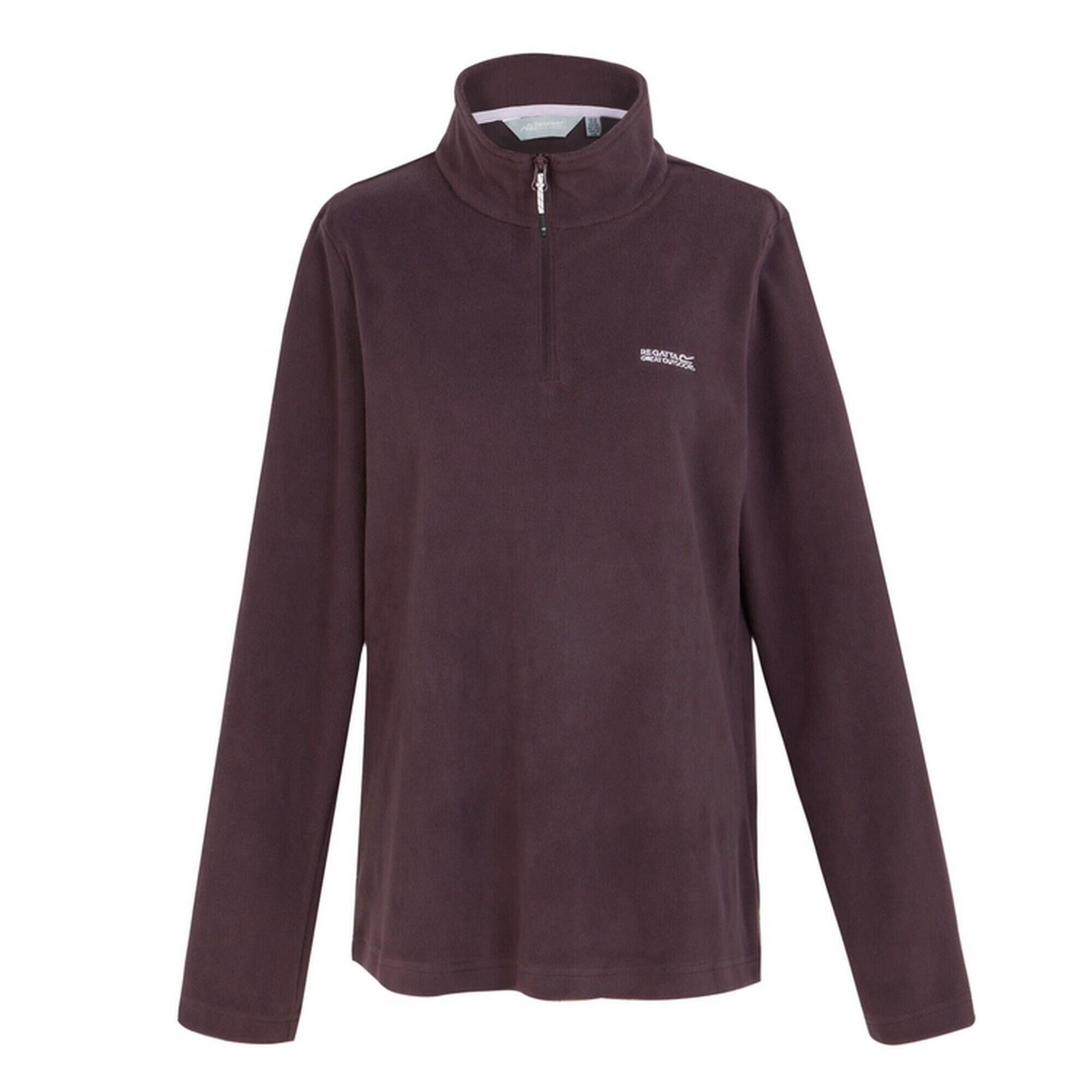 REGATTA Great Outdoors Womens/Ladies Sweetheart 1/4 Zip Fleece Top (Deep Plum)