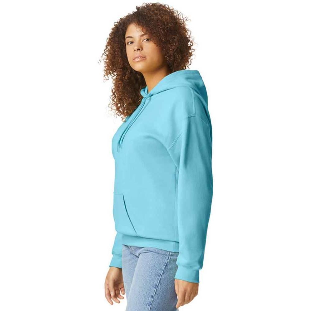 Felpa Con Cappuccio Uomo Gildan Softstyle Azzurro 3/3