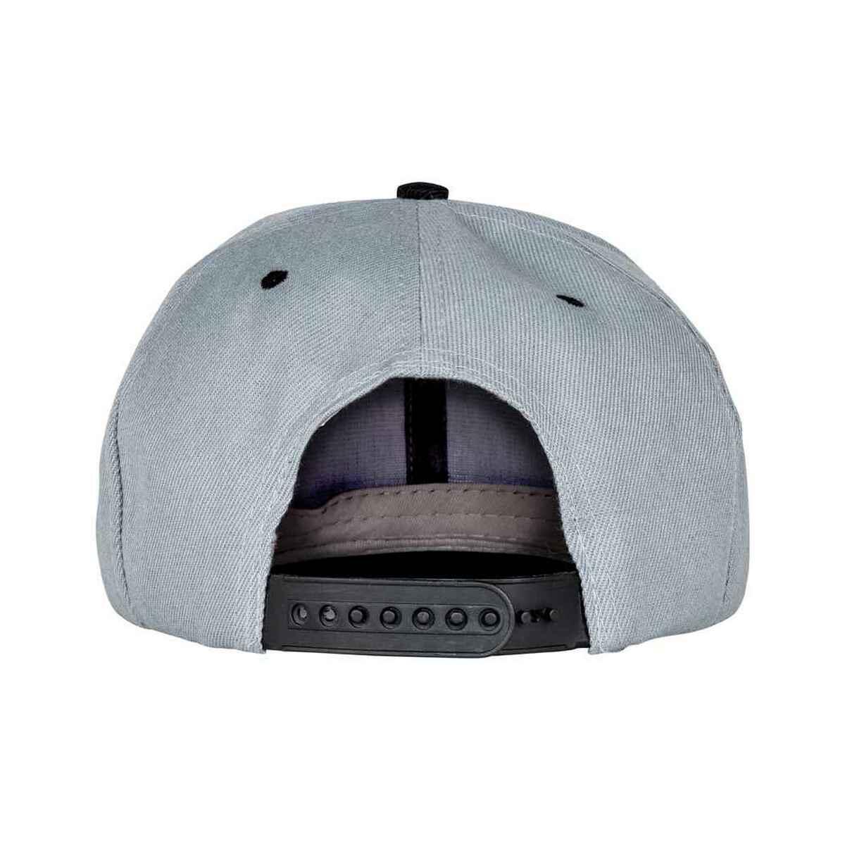 Original Bronx Flat Snapback Cap (Heather Grey/Black) 2/3