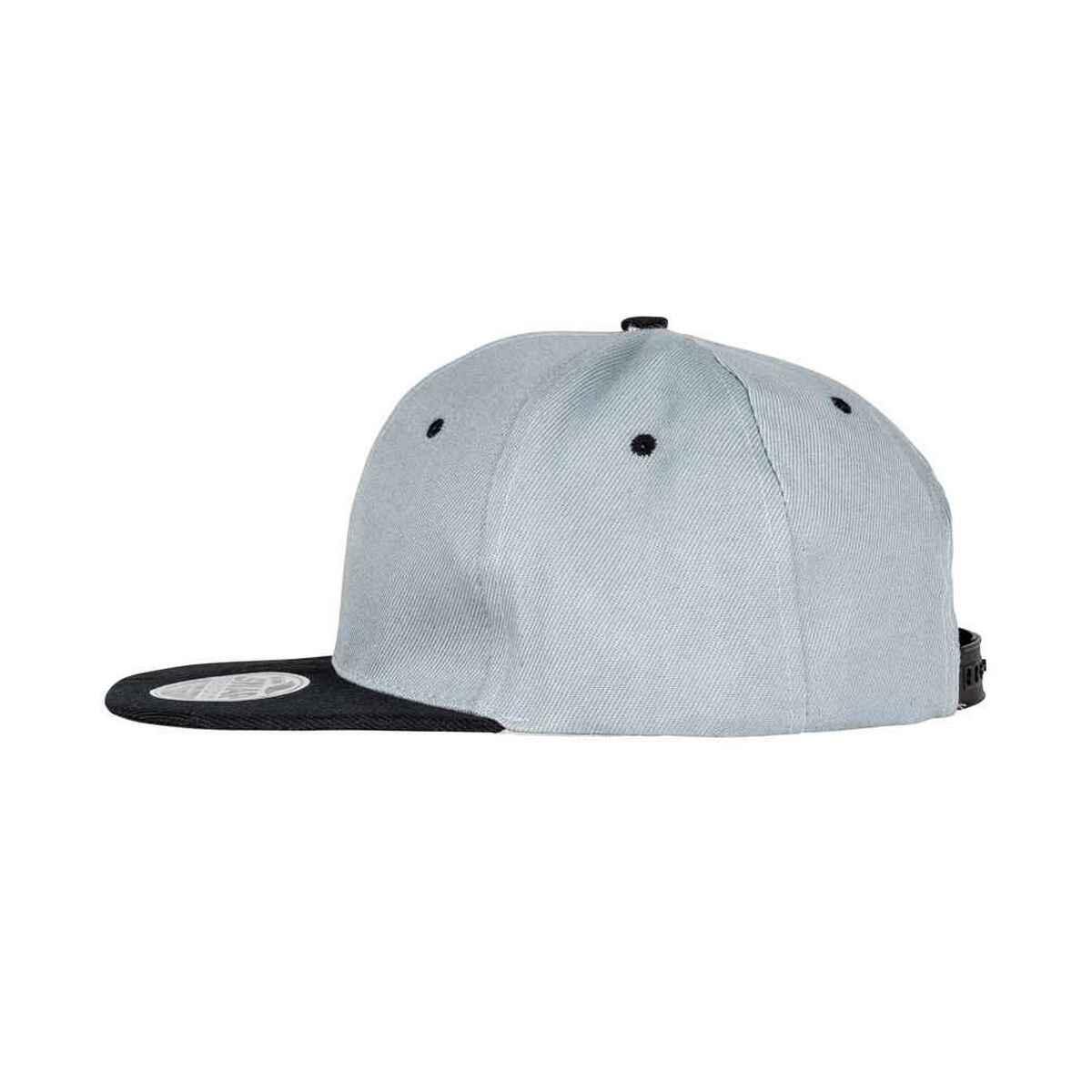 Original Bronx Flat Snapback Cap (Heather Grey/Black) 3/3