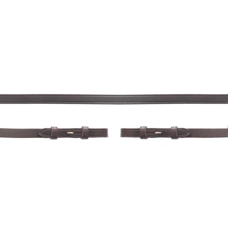 Double-buckle leather reins with hook and stud for Schockemöhle horse 2/2