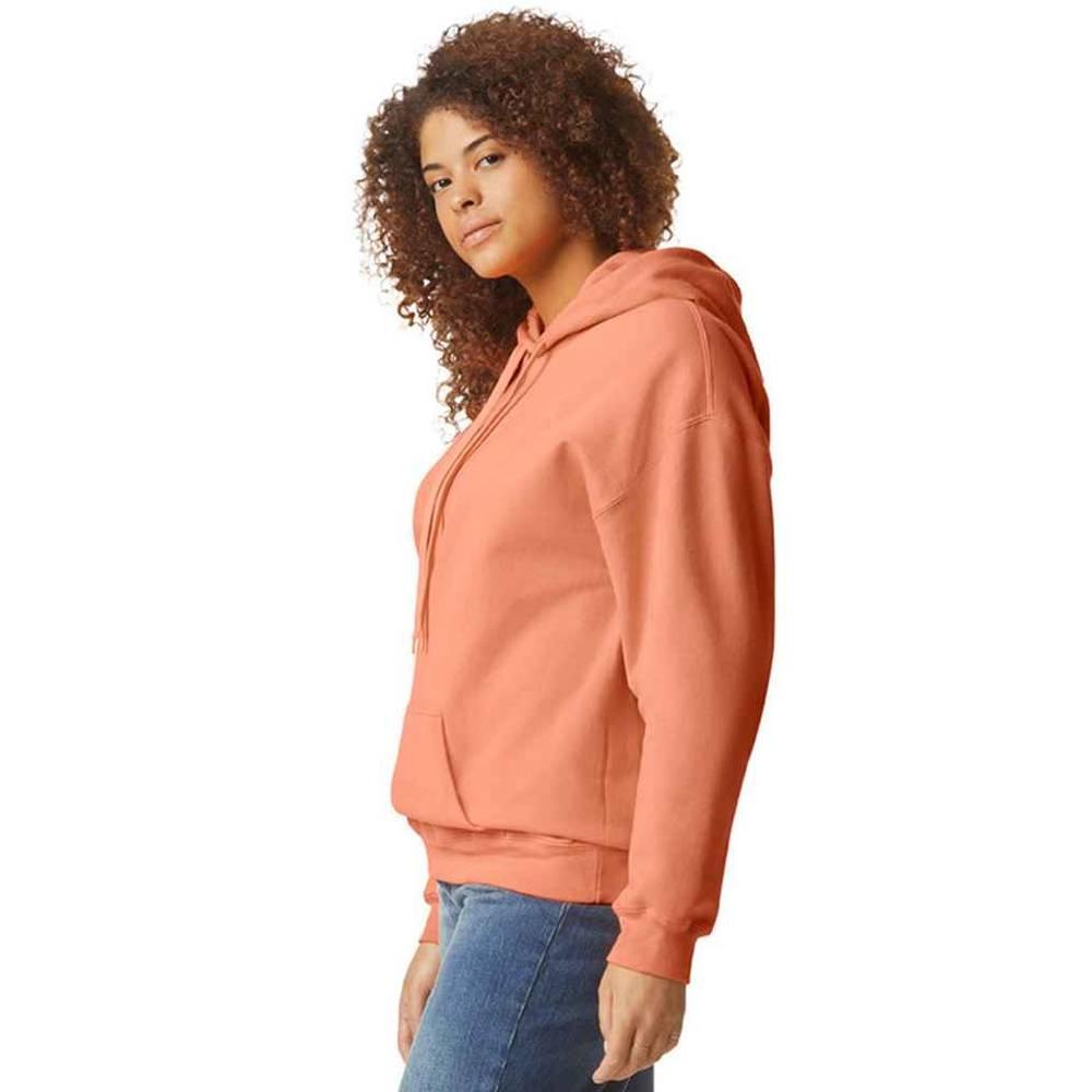 Felpa Con Cappuccio Uomo Gildan Softstyle Arancione 3/3