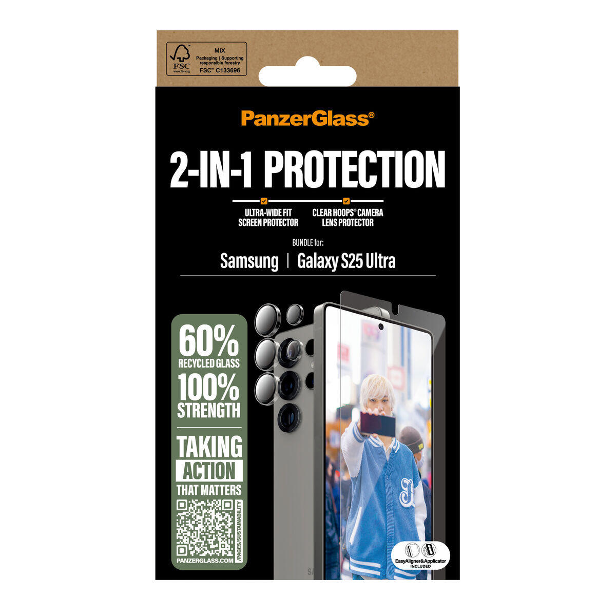 Protector de Pantalla para Móvil PanzerGlass Samsung S25 Ultra 2/2