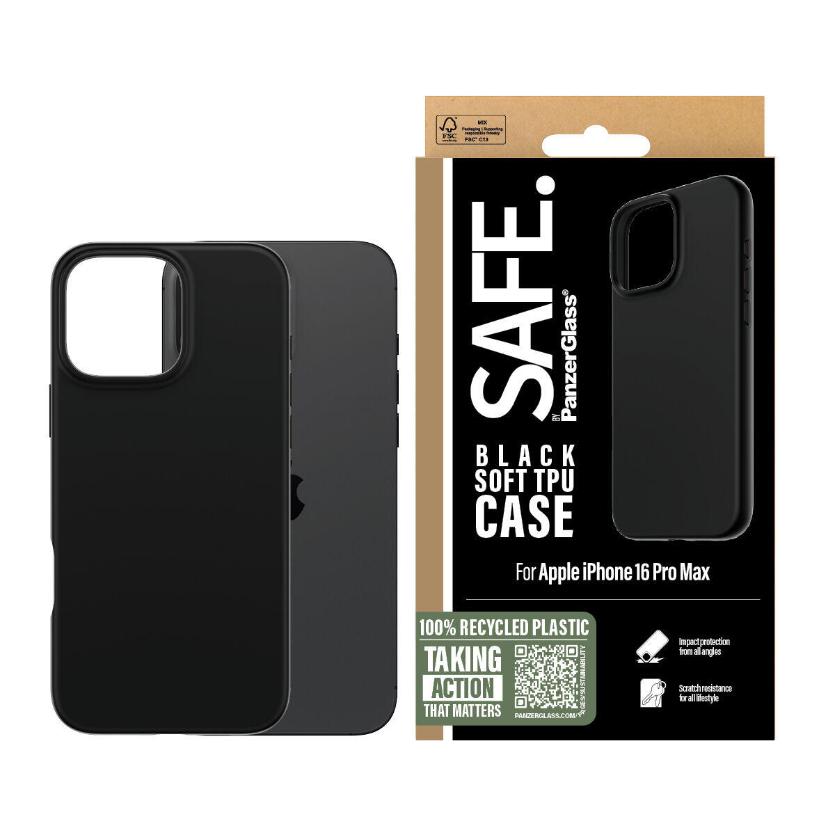 Protetor de ecrã para o telemóvel PanzerGlass iPhone 16 Pro Max Transparente