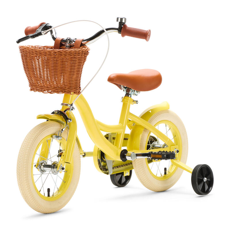 Generation Blanco 12 Pouces Jaune – Vélo Enfant avec Panier
