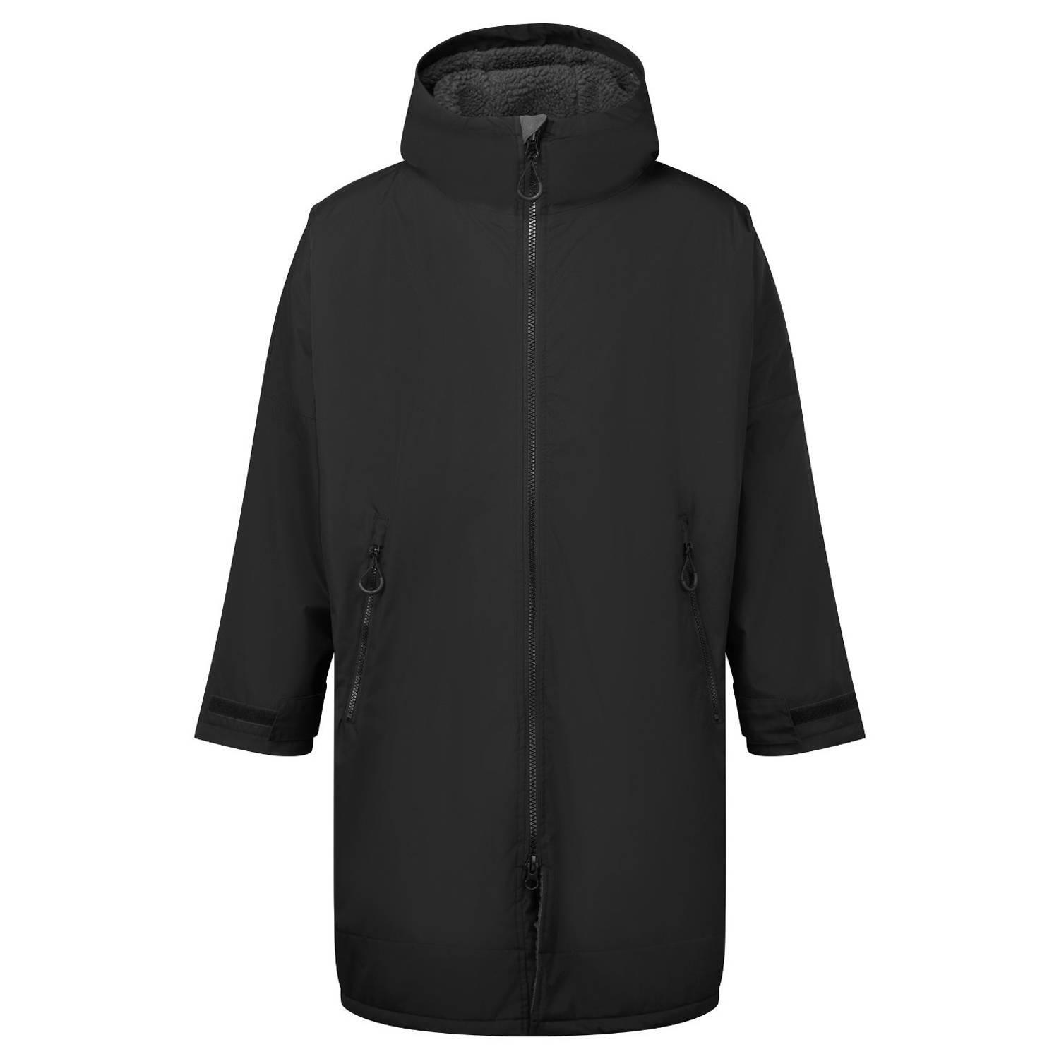 TRIDRI Unisex Adult Waterproof Changing Robe (Black/Charcoal)