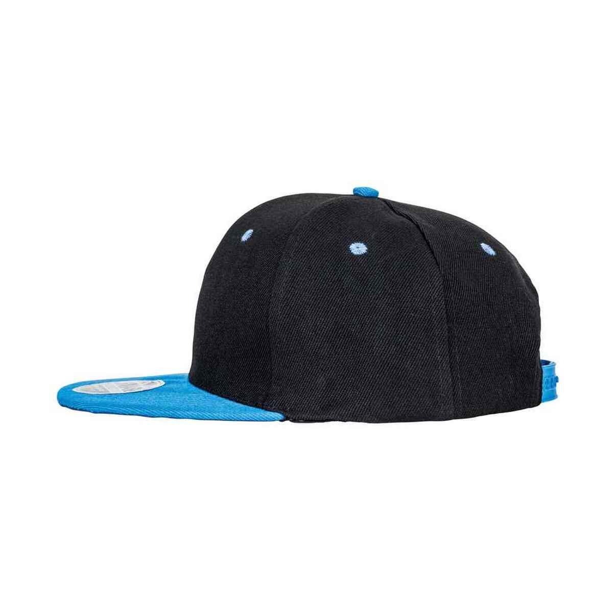 Original Bronx Flat Snapback Cap (Black/Azure) 3/3