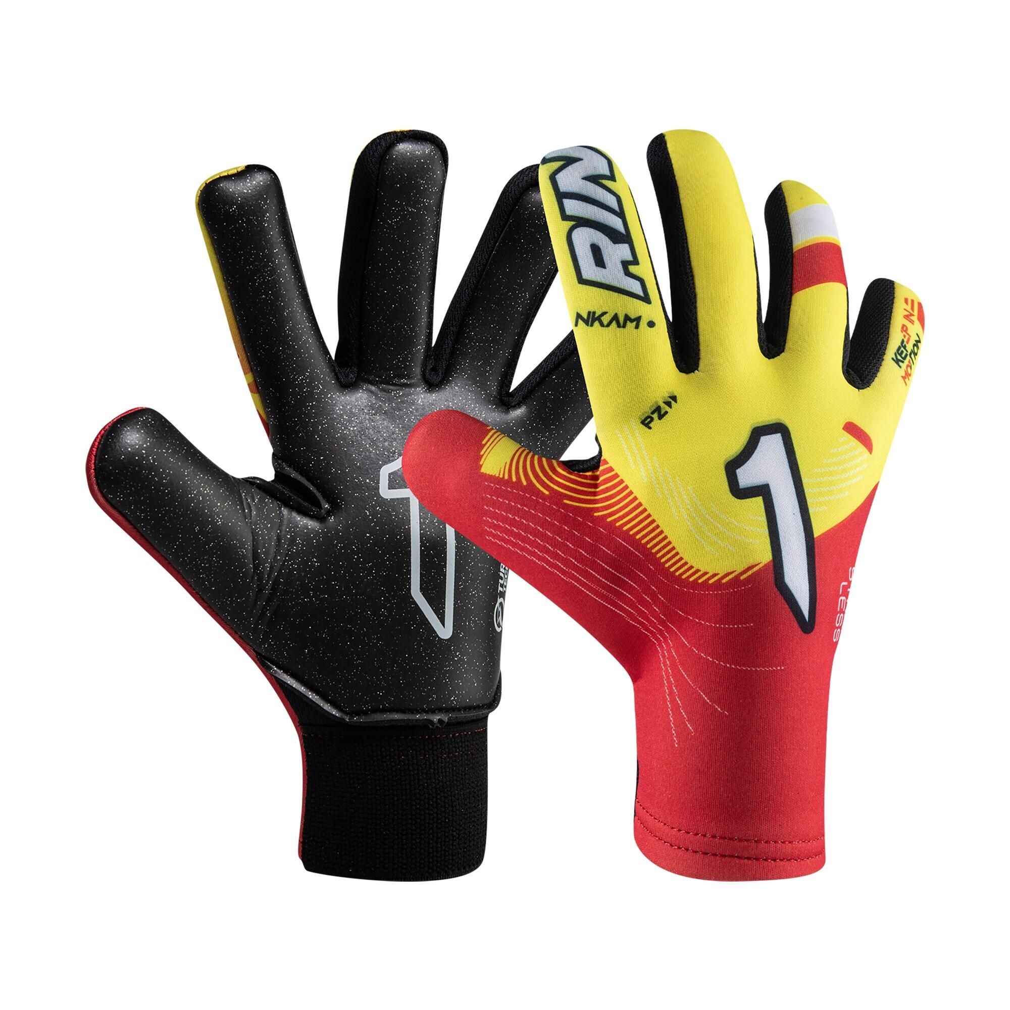 Rinat - Gants De Gardien Rinat Nkam As - Gants De Gardien - Jaune|rouge -  8 À 10 Ans - Decathlon