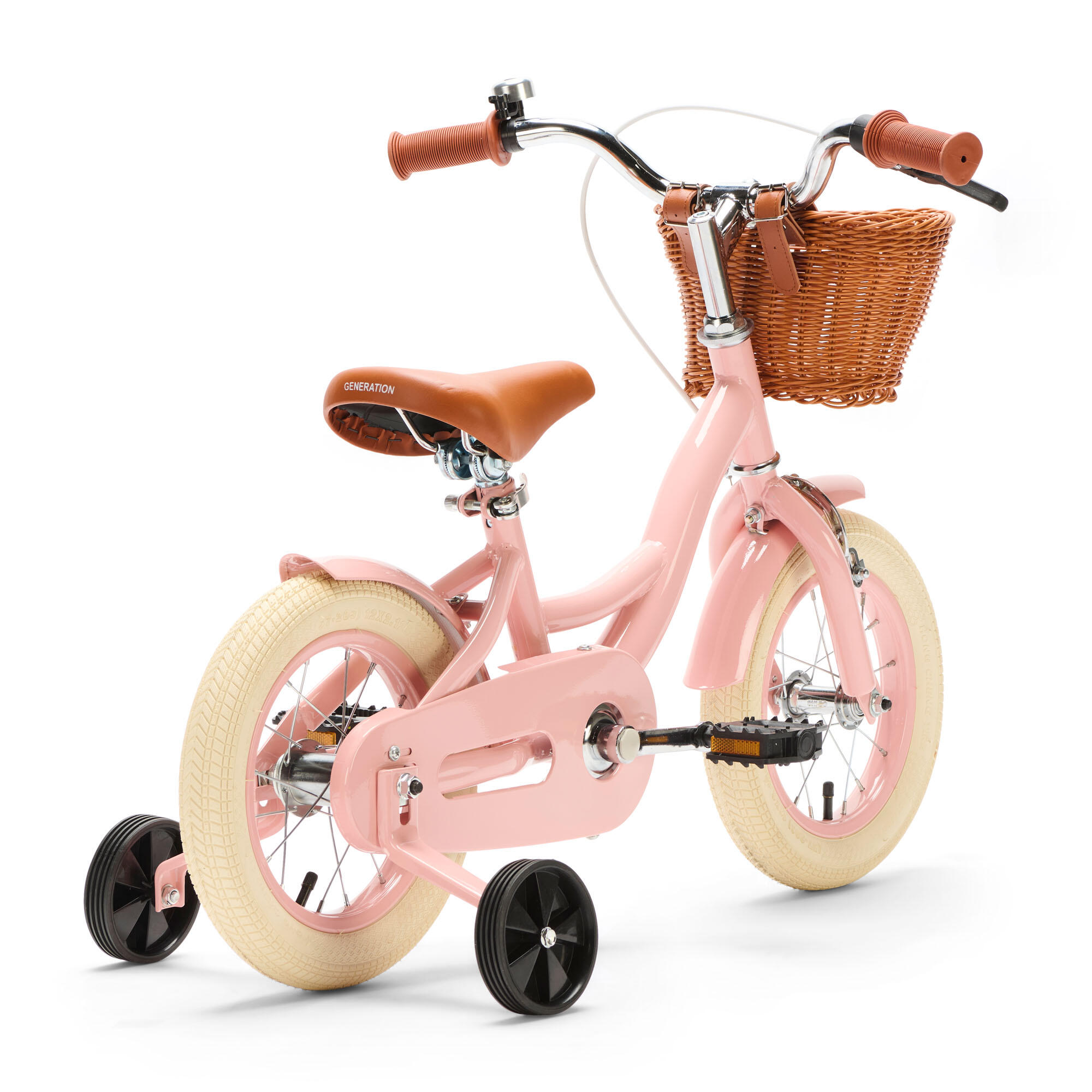 Generation Blanco 12 Zoll Rosa – Kinderfahrrad mit Korb 3/4