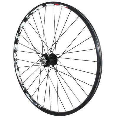 Dubbelwandig voorwiel met oognaaf 6 gaten 32 spaken velg velox karma disc 32 21c