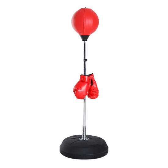 Ballon de frappe réglable - boxe et muay-thaï - rouge