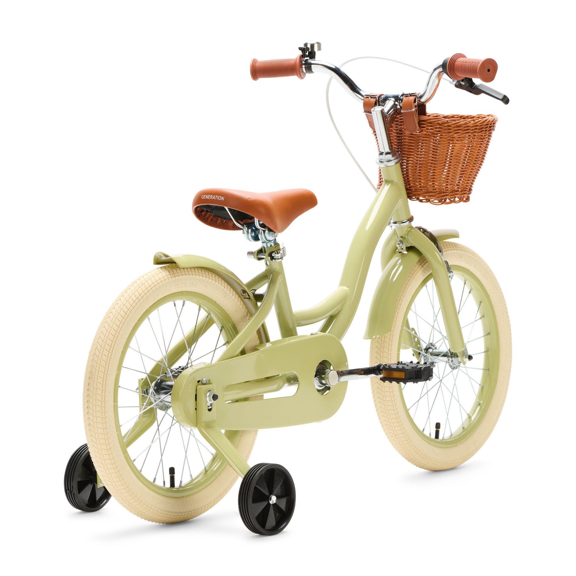 Generation Blanco 16 Inch Olijfgroen – Kinderfiets met mandje 3/4