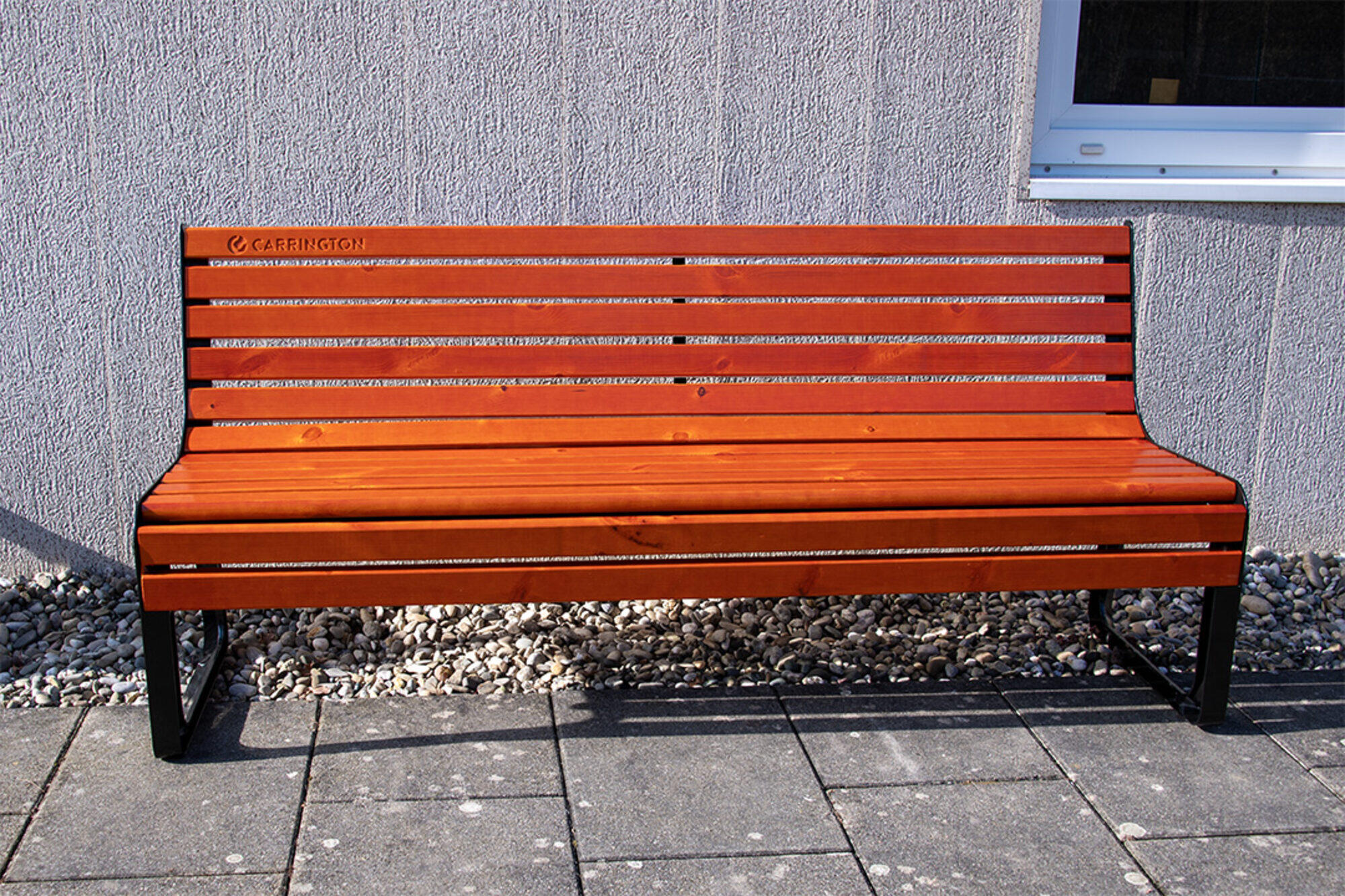 Premium-Tennisbank aus Holz mit Rückenlehne - 180 cm 6/7