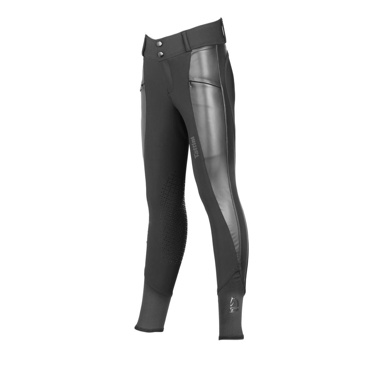 Leggings equitazione mid grip eco pelle ragazza Tattini 2/3