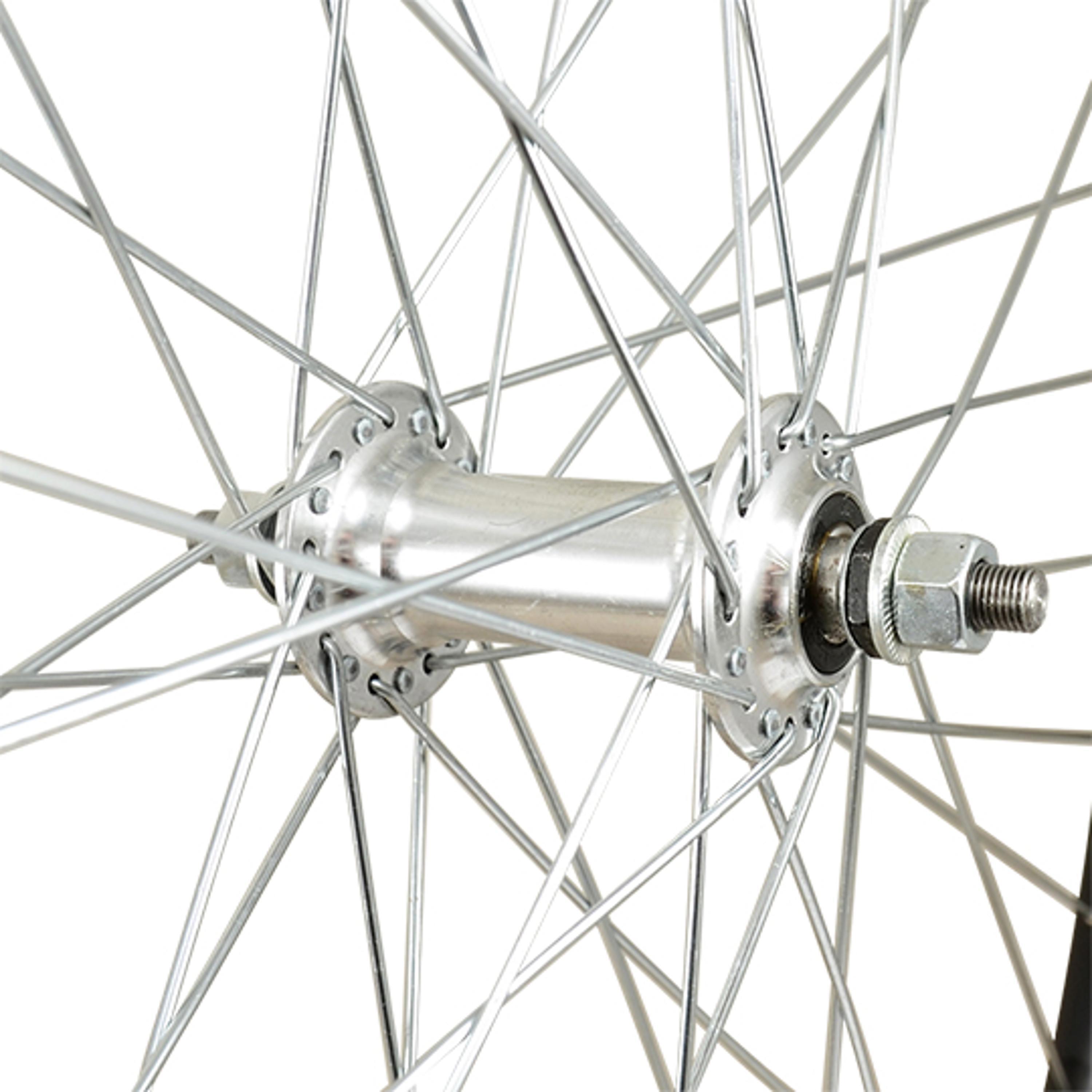 Roue avant de vélo VTC écrou axe plein jante Velox ER10. Magnum 2/2