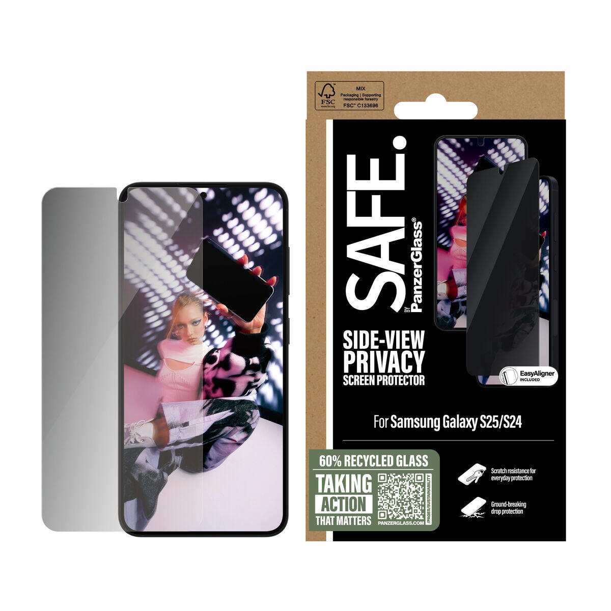 Protetor de ecrã para o telemóvel PanzerGlass Samsung S25-S24