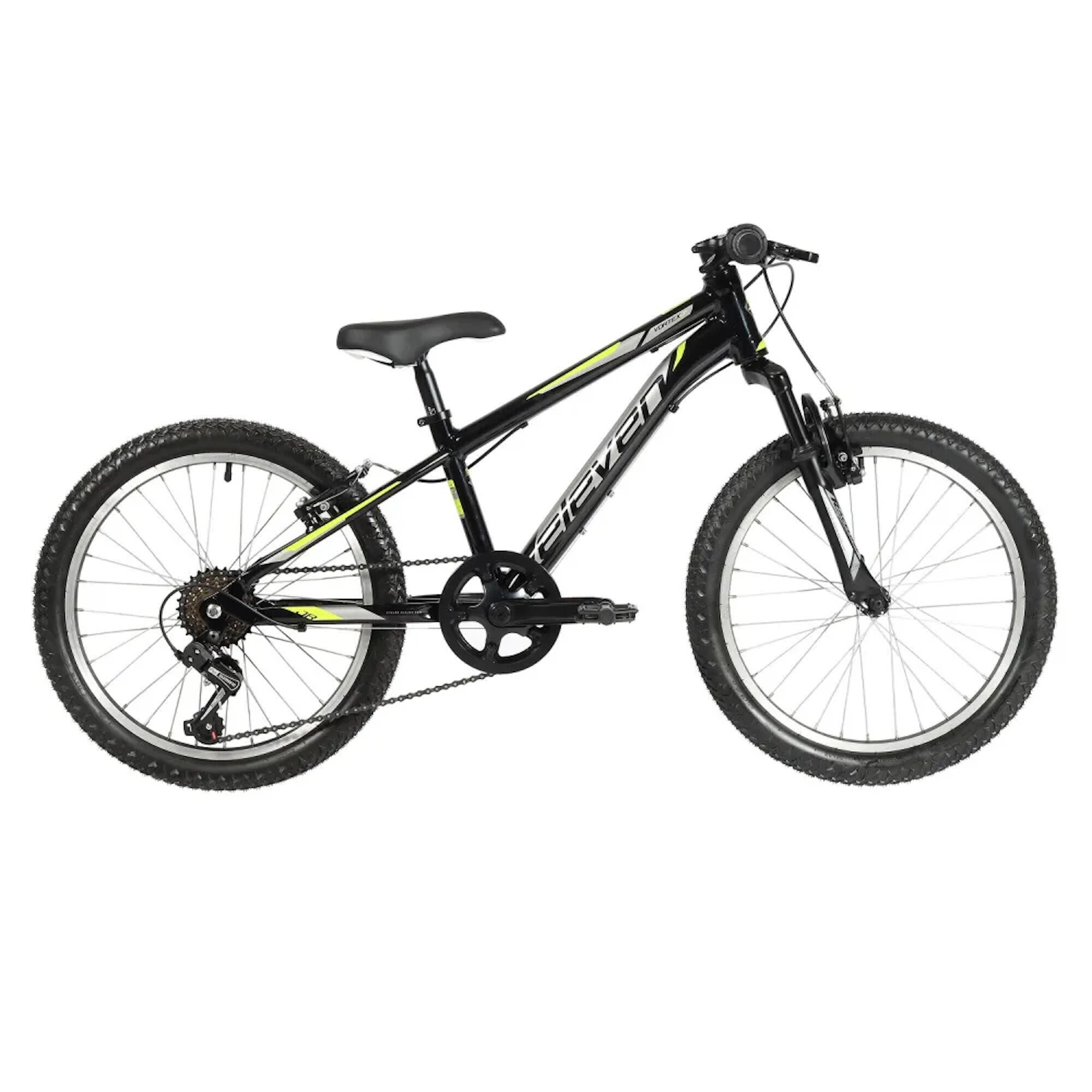 Bicicleta júnior 6v eleven vortex 20" preta dos 6 aos 9 anos (1,20-1,35 cm)