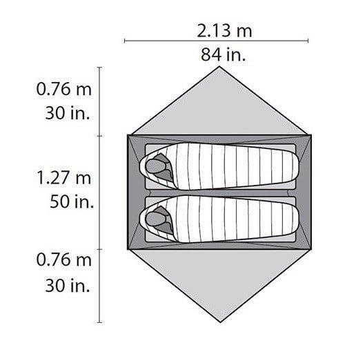 MSR Hubba Hubba NX tent - Lichtgewicht Duo Tent - Groen 3/7