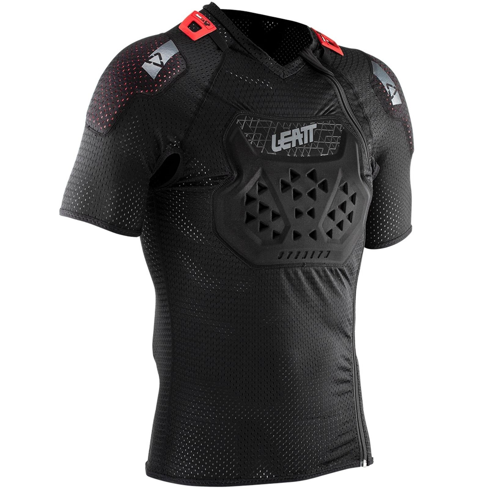 LEATT Leatt Unisex Protektorenshirt Kurzarm Airfit Stealth, Schwarz